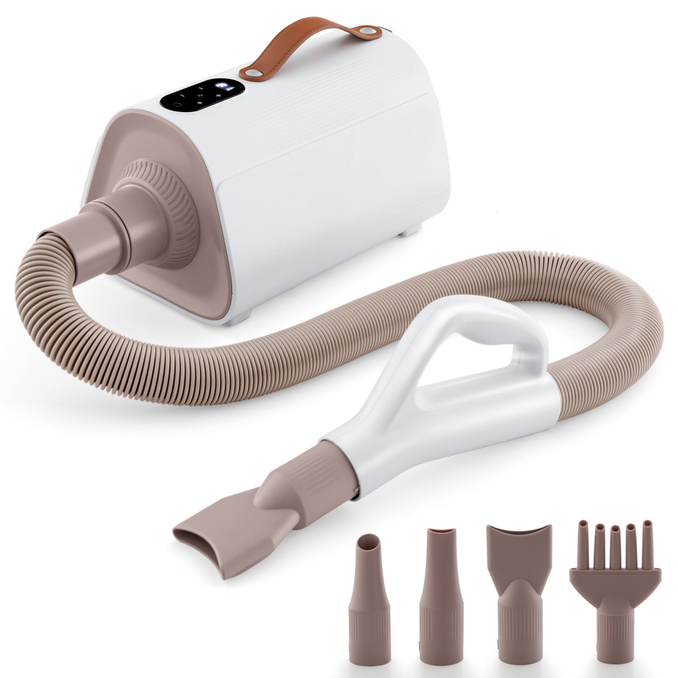 Costway 1700W Dog Cat Dryer Pet Hair Blower Pet Grooming Dryer Adjustable Temperture