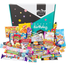 Retro Sweet Gift Box Happy Birthday Mix of Your Classic Retro Childhood Favourite Sweets &amp; Chocolates