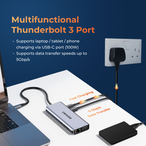 USB C Docking Station,14 IN 1 - Triple Display, 100W PD Charging 2