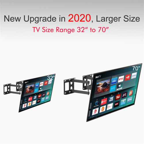 32"-70" Corner Full Motion Articulating TV Wall Mount Bracket VESA 600*400 2