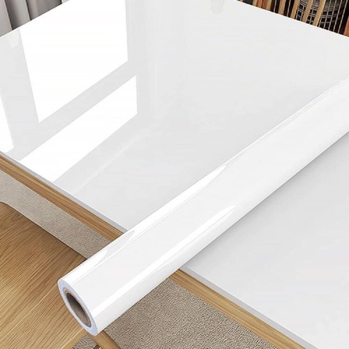 Self Adhesive Vinyl Wrap for Kitchen Cupboards High Gloss White Sticky