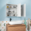 Costway Wall-Mounted 3-Door Bathroom Mirror Cabinet Cupboard Adjustable Shelves 8