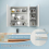 Costway Wall-Mounted 3-Door Bathroom Mirror Cabinet Cupboard Adjustable Shelves 4