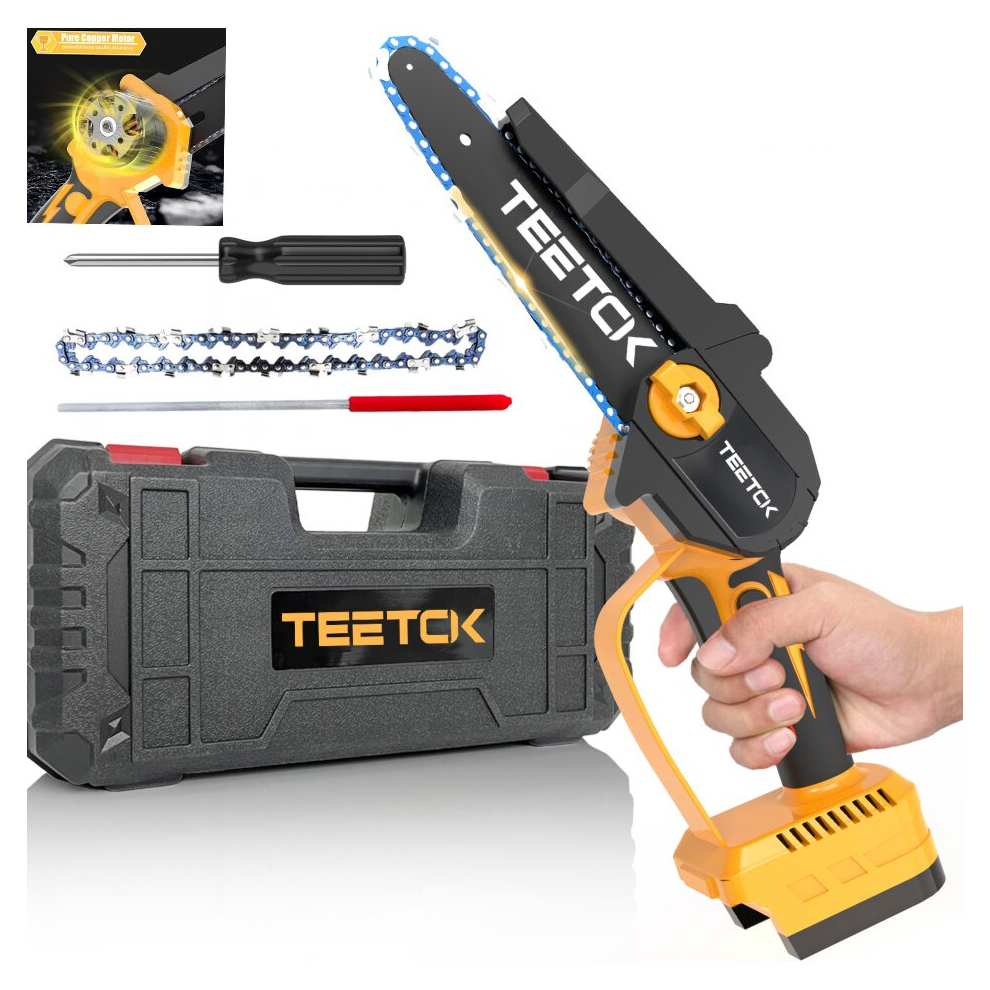 6inch Mini Cordless Chainsaw Electric One-Hand Saw Wood Cutter for dewalt 20v XR