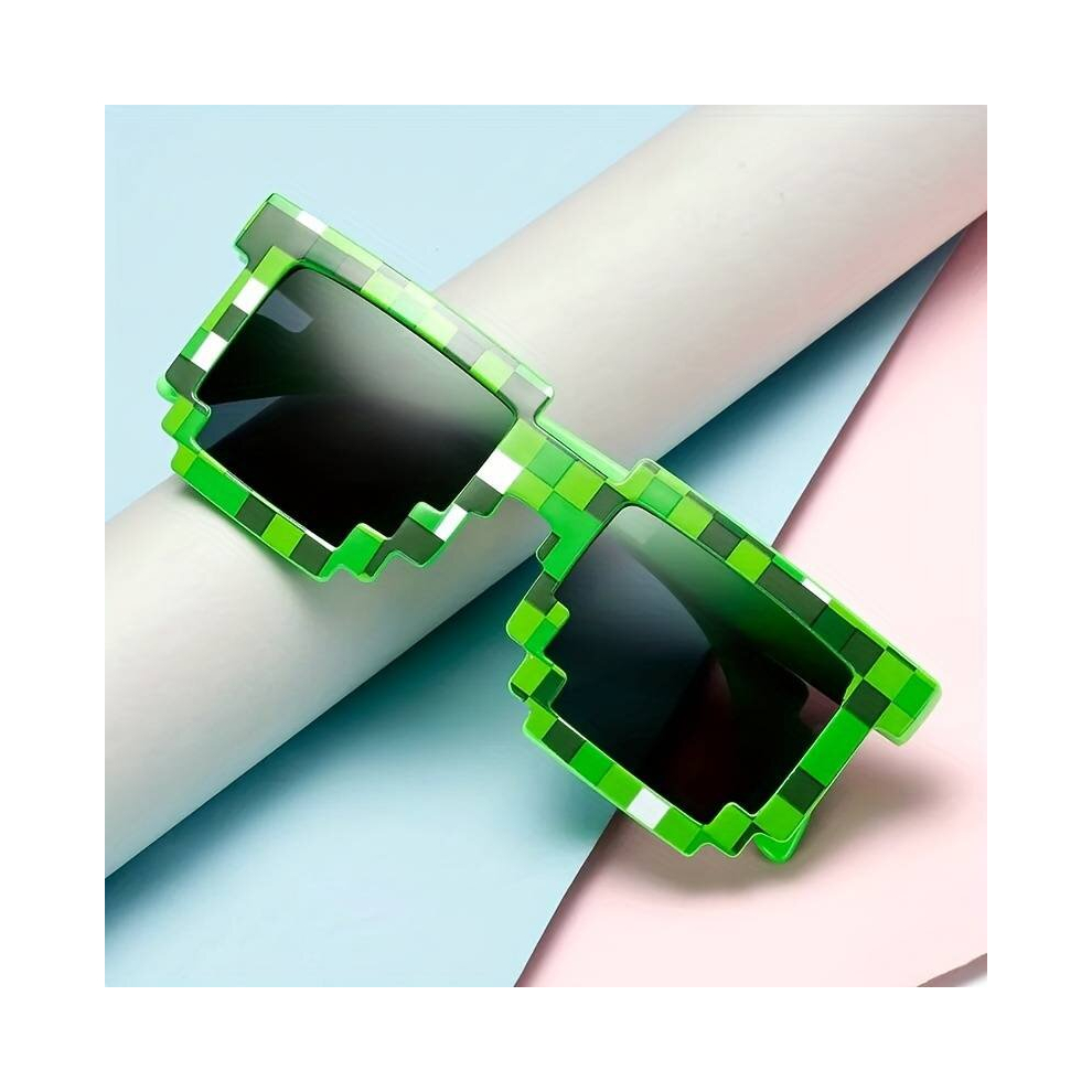 Minecraft Green Pixel Frame Sunglasses | Holidays Parties & Cool Props