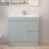 900mm Bathroom Vanity Unit & Basin Sink Storage Cabinet Light Grey 1