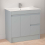900mm Bathroom Vanity Unit & Basin Sink Storage Cabinet Light Grey 2