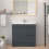 900mm Bathroom Vanity Unit & Ceramic Basin Freestading Cabinet Grey 3
