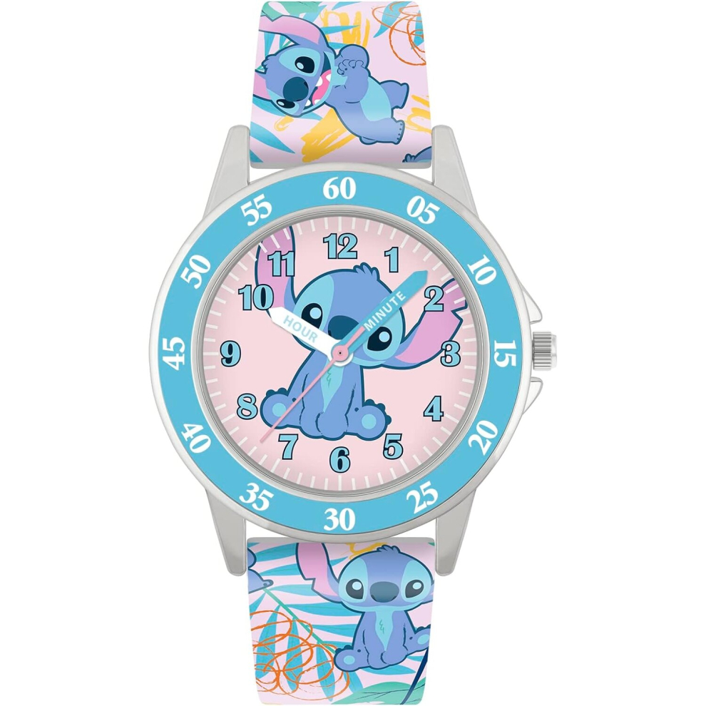 Disney Lilo and Stitch Blue Printed Time Teacher Strap Watch