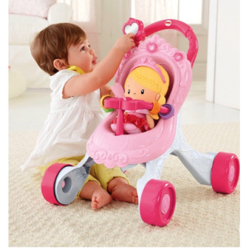 Fisher price princess chime doll & stroller gift set best sale