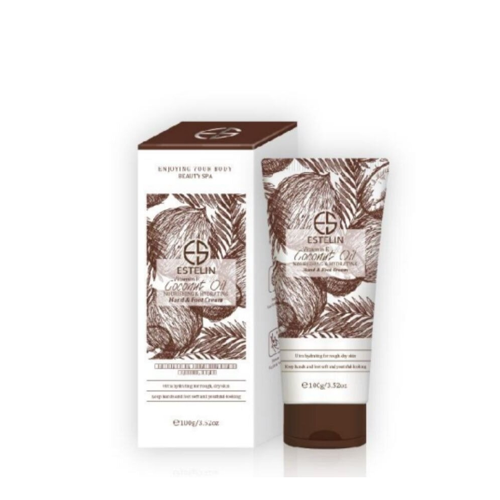 Cream Estelin Coconut Oil & Vitamin E Nourishing & Hydrating Hand & Foot 100 G