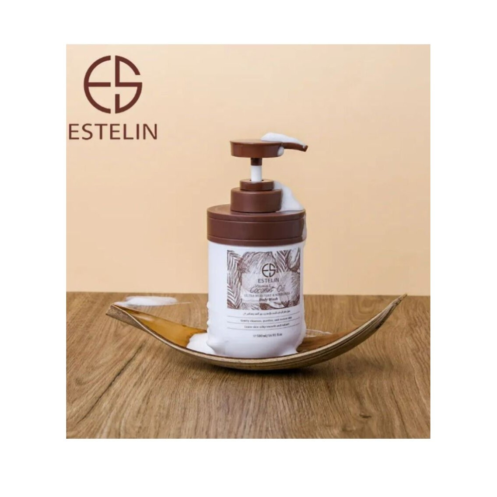 Estelin Coconut Oil & Vitamin E Ultra Moisture & Nourishes Body Wash 500ml