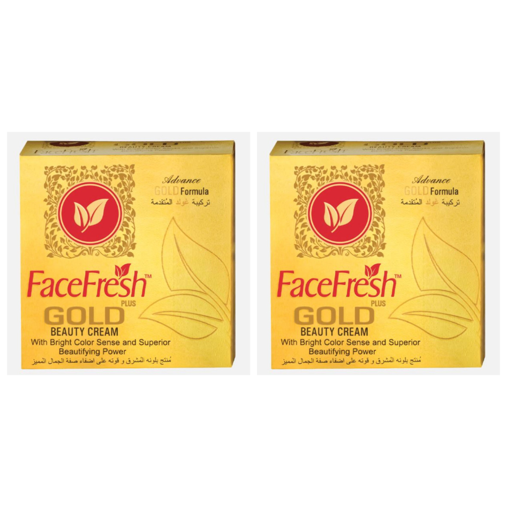 Face Fresh Gold Plus Beauty Cream - Luxurious Beauty Cream Enriched with Gold Particles for a Radiant (Pack Of 2)