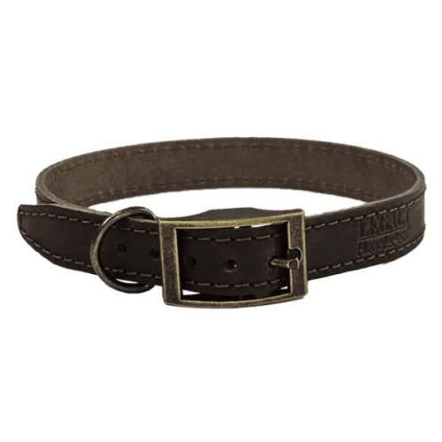 HugglePets (Small, Chocolate) HugglePets Legacy Leather Dog Collar
