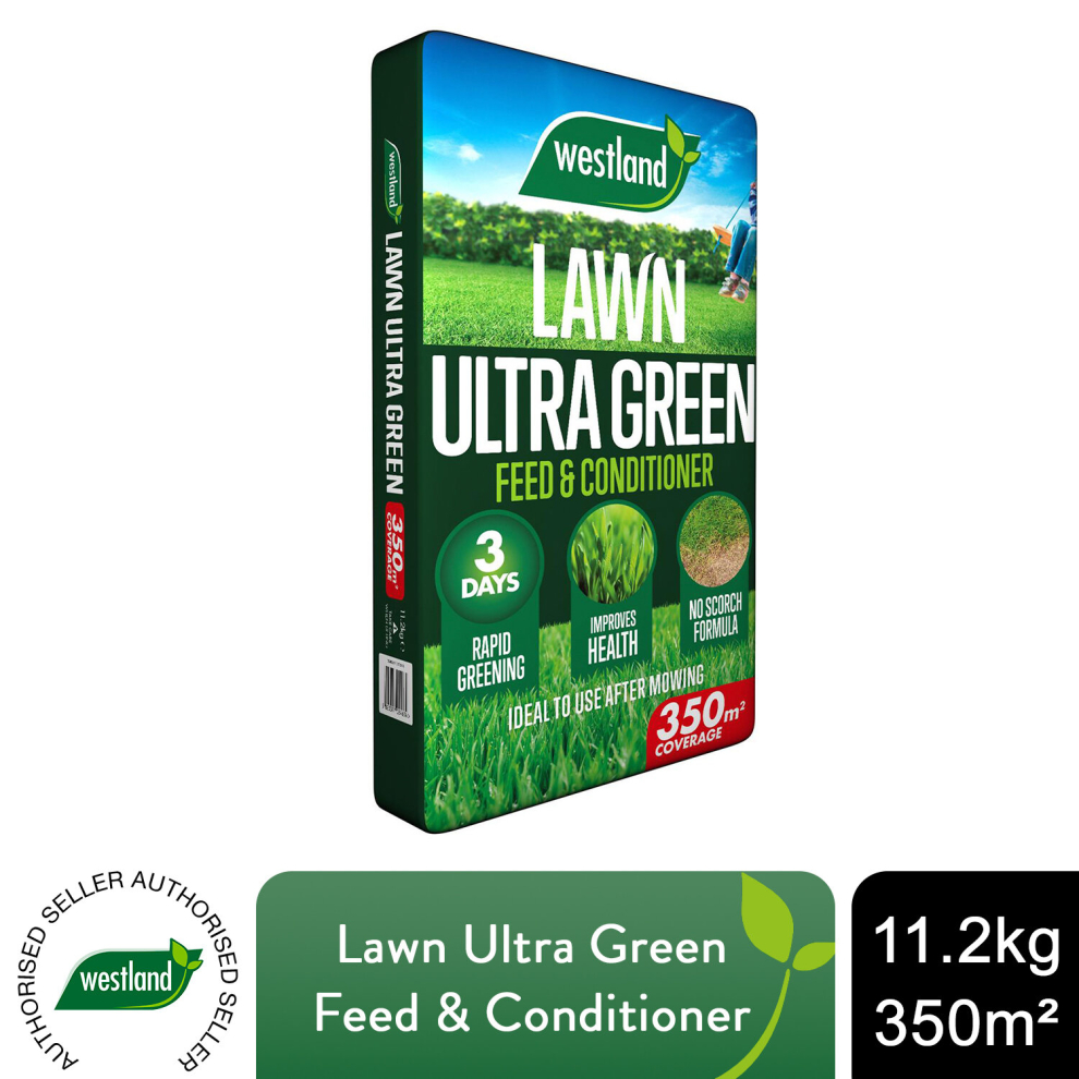Westland Lawn Ultra Green Improves Lawn Health, 350m² Coverage Bag