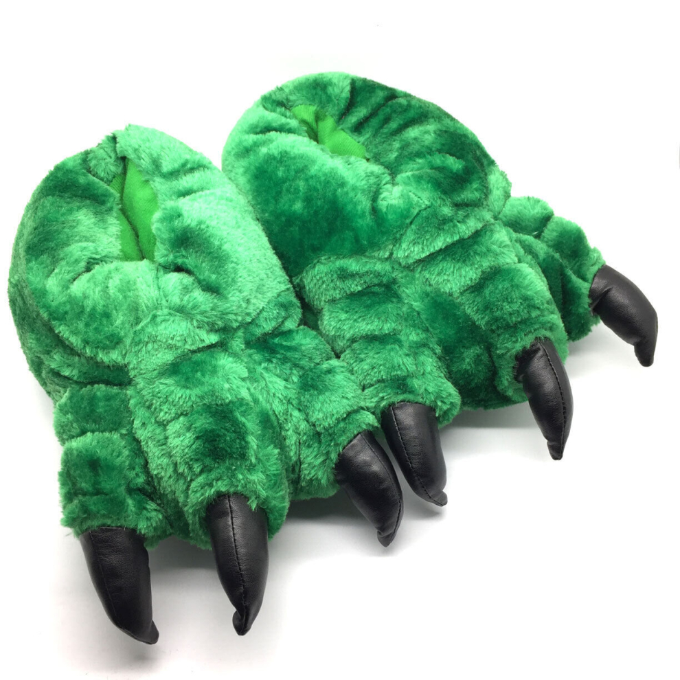 Shucentre (Green Hulk Claw, Uk Size 4-5 / 38-39) Unisex Monster Claw Novelty Gift Indoor Slippers
