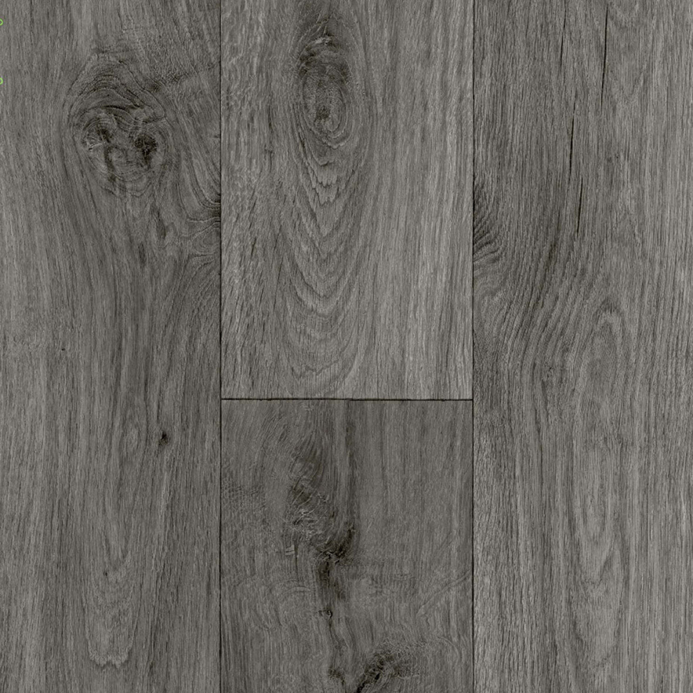 (3M(9'9") X 3M(9'9")-9Mâ², Preston Dark Black Narrow Plank) Cushion Backed Non Slip Wood Effect Lino Vinyl Flooring For Home Kitchen Bedroom 9507825633747