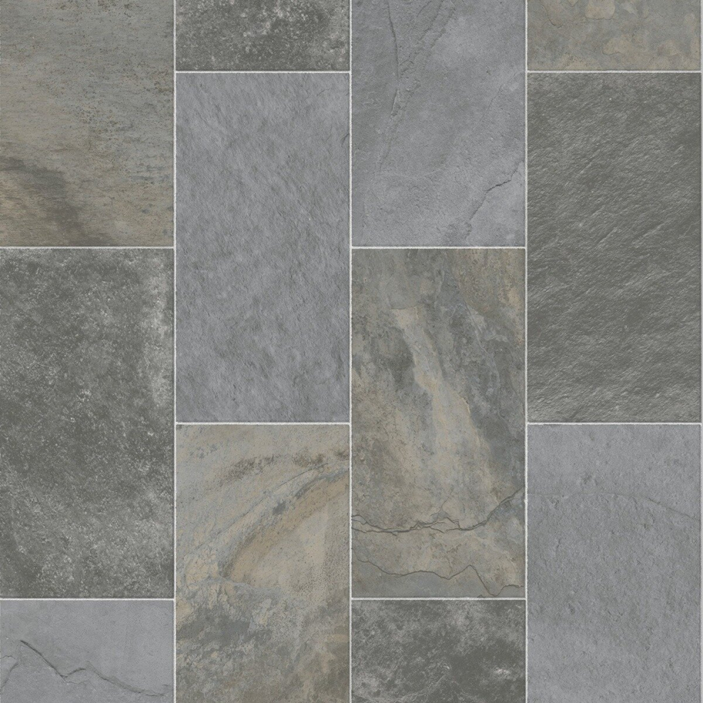 (5m(16'4") X 3m(9'9")-15m², Grey Beige Marble) Marble Effect Anti-Slip Lino Vinyl Flooring For LivingRoom Kitchen Vinyl Sheet