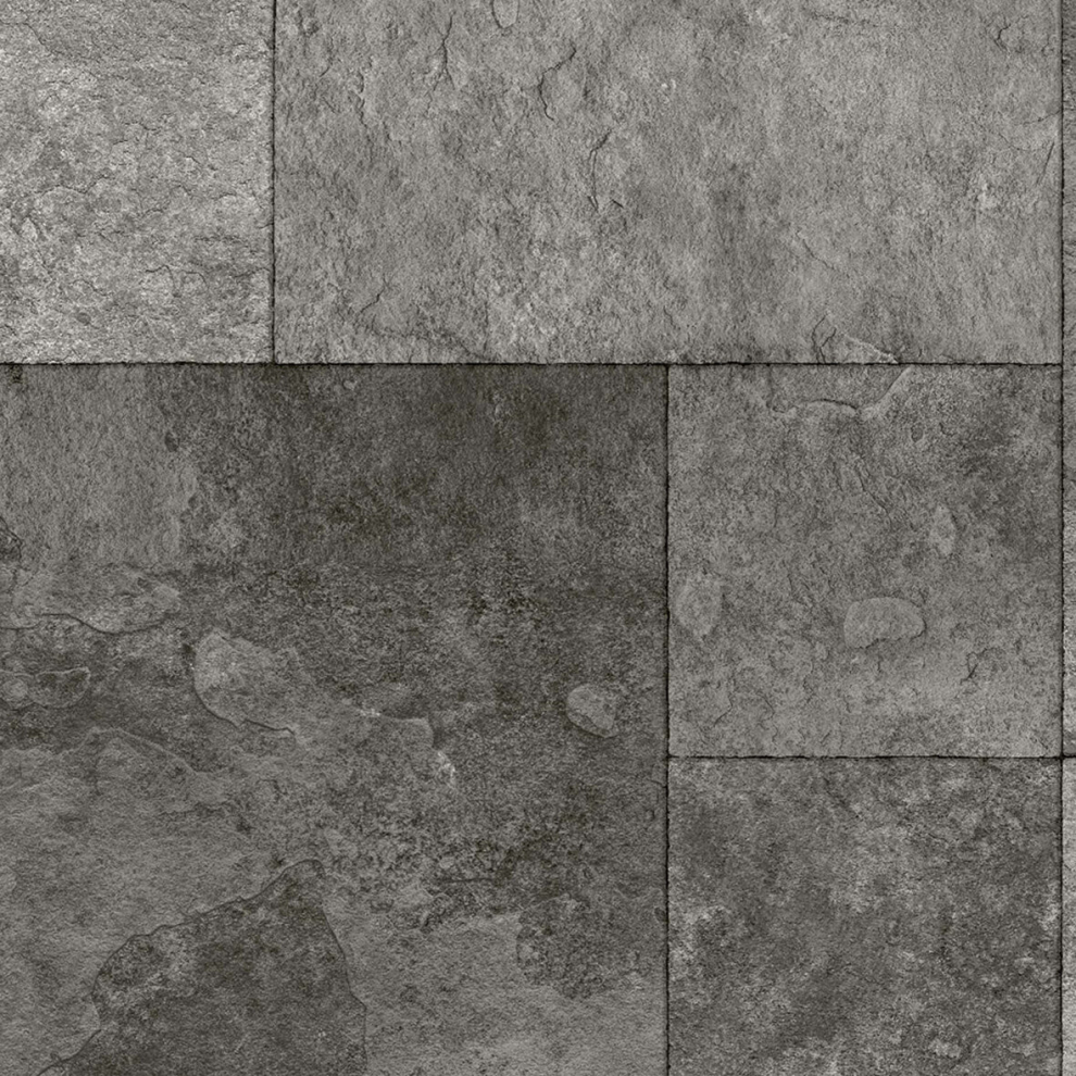 (7M(23') X 2M(6'6")-14Mâ², Mars Black Stone) Stone Effect Non Slip Vinyl Flooring For Livingroom, Hallways, Kitchen 9502265973712