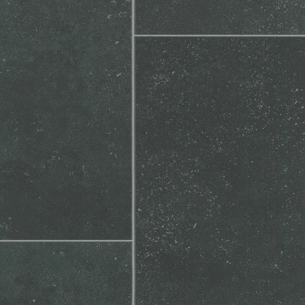 (4M(13'1") X 2M(6'6")-8Mâ², Black Tile 01) Tile Effect Anti-Slip Lino Vinyl Flooring For Livingroom, Kitchen, Vinyl Sheet 9505186911290
