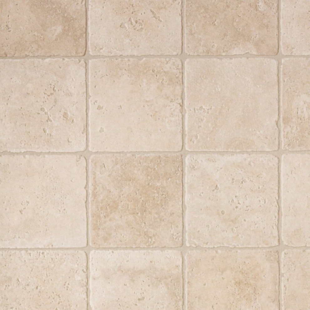 (1M(3'3") X 4M(13'1")-4Mâ², Earth Cream Stone) Stone Effect Non Slip Vinyl Flooring For Livingroom, Hallways, Kitchen 9503446633265