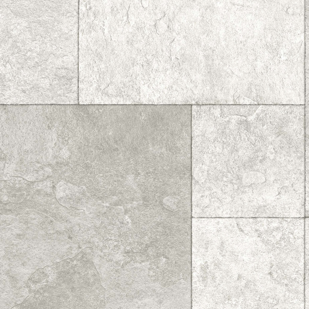 (5M(16'4") X 2M(6'6")-10Mâ², Uranus White Stone) Stone Effect Non Slip Vinyl Flooring For Livingroom, Hallways, Kitchen 9503281342544