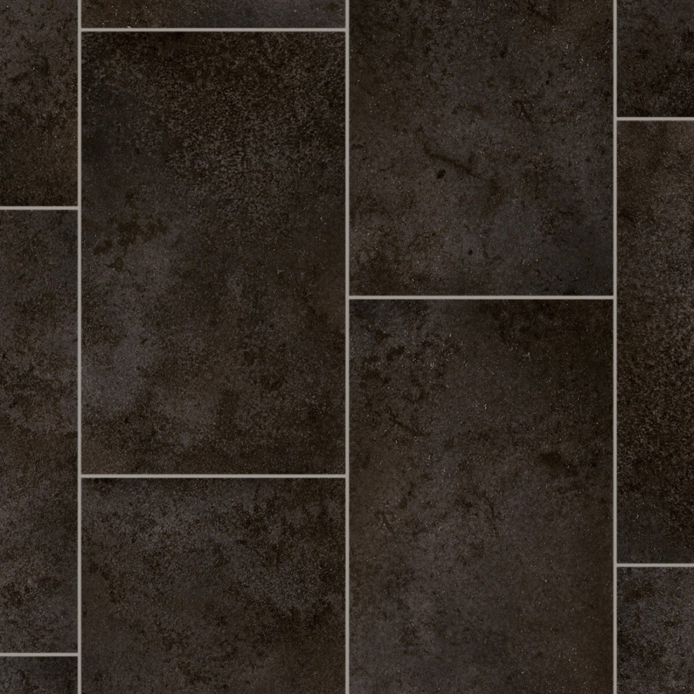 (6M(19'8") X 2M(6'6")-12Mâ², Venus Black Stone) Stone Effect Non Slip Vinyl Flooring For Livingroom, Hallways, Kitchen 9508619815653