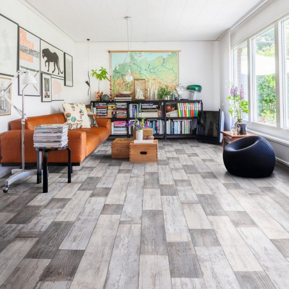 (7M(23') X 4M(13'1")-28Mâ², Beige Brown Narrow Plank) Anti Slip Wood Effect Lino Vinyl Flooring For Livingroom Kitchen Vinyl Sheet 9506522298365