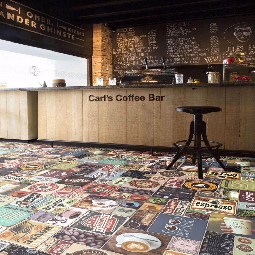 (8M(26'3") X 2M(6'6")-16Mâ², Multicolour 3D) 3D Funky Effect Non Slip Vinyl Flooring 9501659928987