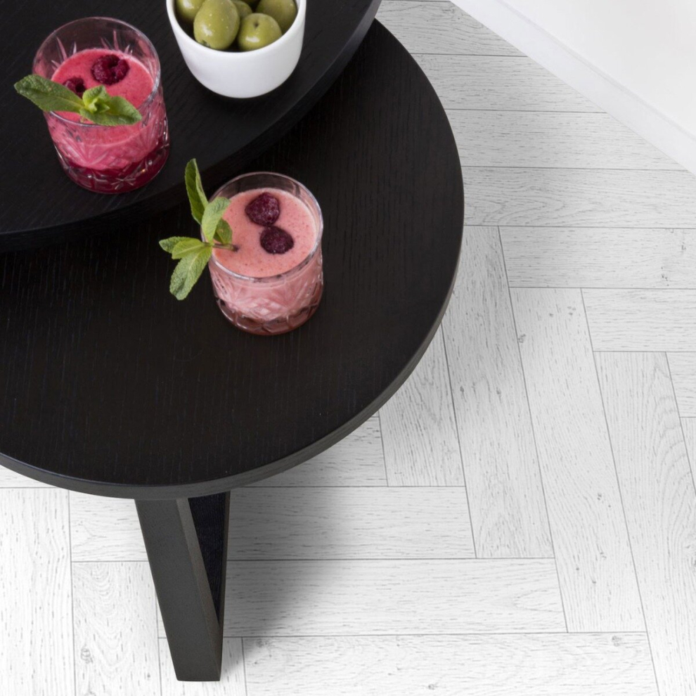 (9M(29'5") X 3M(9'9")-27Mâ², Pluto White Herringbone) Herringbone Wood Effect Vinyl Flooring For Livingroom, Kitchen Vinyl Sheet 9509417789276