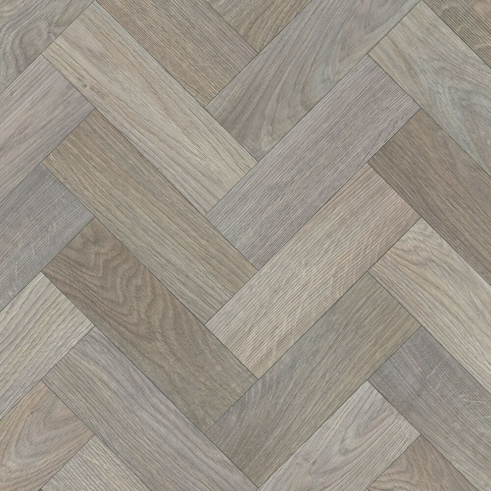 Mega Flooring Uk Grey (8M(26'3") X 2M(6'6")-16Mâ², Jupiter Herringbone) Herringbone Wood Effect Vinyl Flooring For Livingroom, Kitchen Vinyl Sheet
