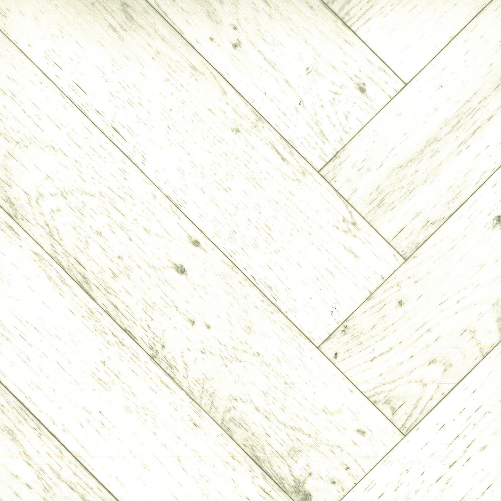 (3M(9'9") X 2M(6'6")-6Mâ², Venus White Herringbone) Herringbone Wood Effect Vinyl Flooring For Livingroom, Kitchen Vinyl Sheet 9509119649755