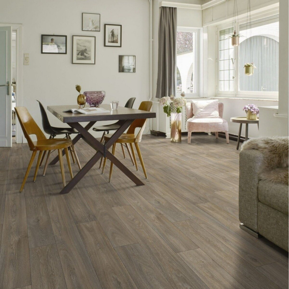(3M(9'9") X 3M(9'9")-9Mâ², Dark Brown Narrow Plank 03) Narrow Pattern Non Slip Wood Effect Lino Vinyl Flooring For Home And Kitchen 9504642331276