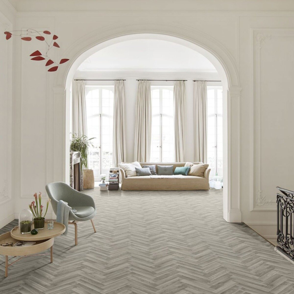 (3M(9'9") X 3M(9'9")-9Mâ², Dark Beige Herringbone 01) Herringbone Wood Effect Vinyl Flooring For Livingroom Kitchen Vinyl Sheet 9503481177786