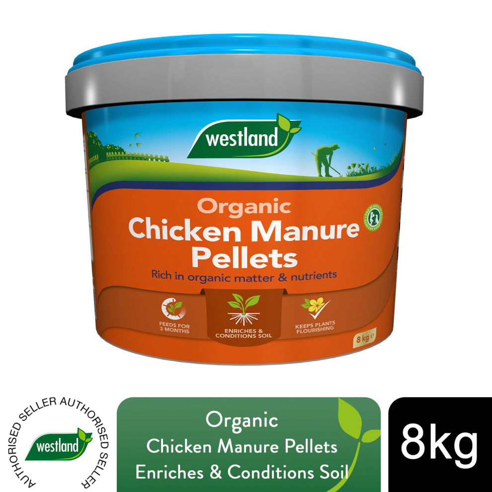Westland Organic Chicken Manure Pellets Bucket 8Kg