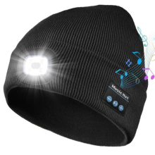 Bluetooth Warm Beanie Hat Handsfree Music Headphones Speaker with LED