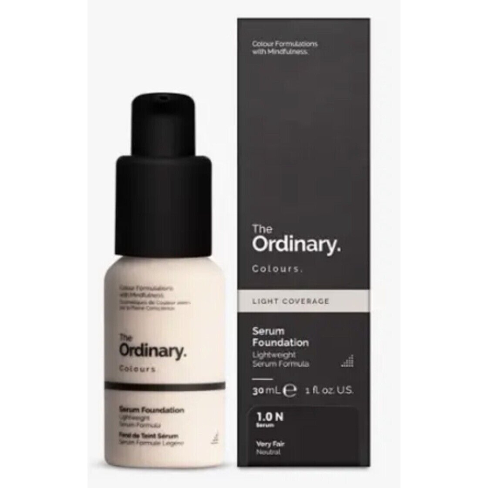 The Ordinary Serum Foundation easy smooth formula SPF15 Make Up 30ml Shade 1.0N