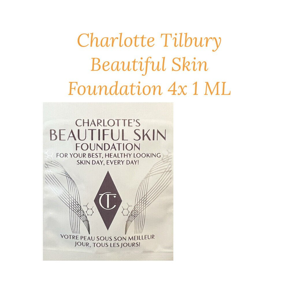 Charlotte Tilbury Beautiful Skin Foundation Samples (4 x 1ml) Shade 10 Neutral