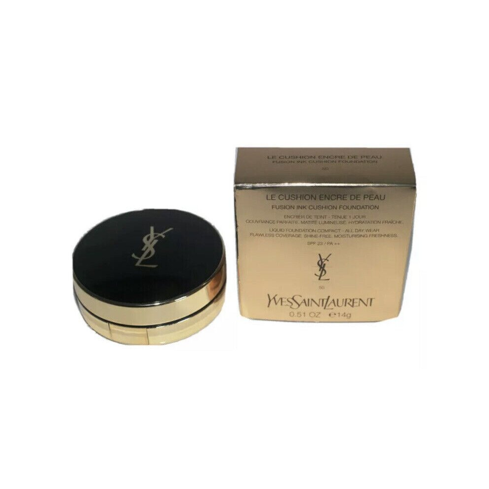 YSL Yves Saint Laurent Fusion Ink Cushion Foundation Compact 14g Shade 50 SPF23