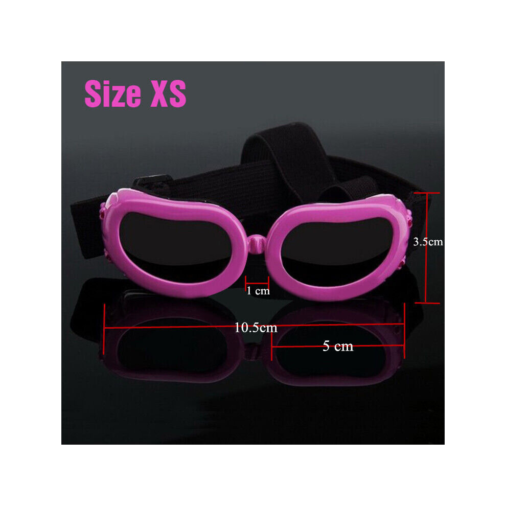 Photos - Safety Equipment  Extra Small Dog Sunglasses Dog Goggles for Puppy Pet UV Protection for Chihuahua(Pink, XS)