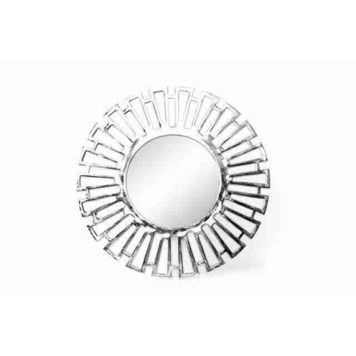 Large Round Sunburst Silver Ornate Wall Hanging Modern Mirror