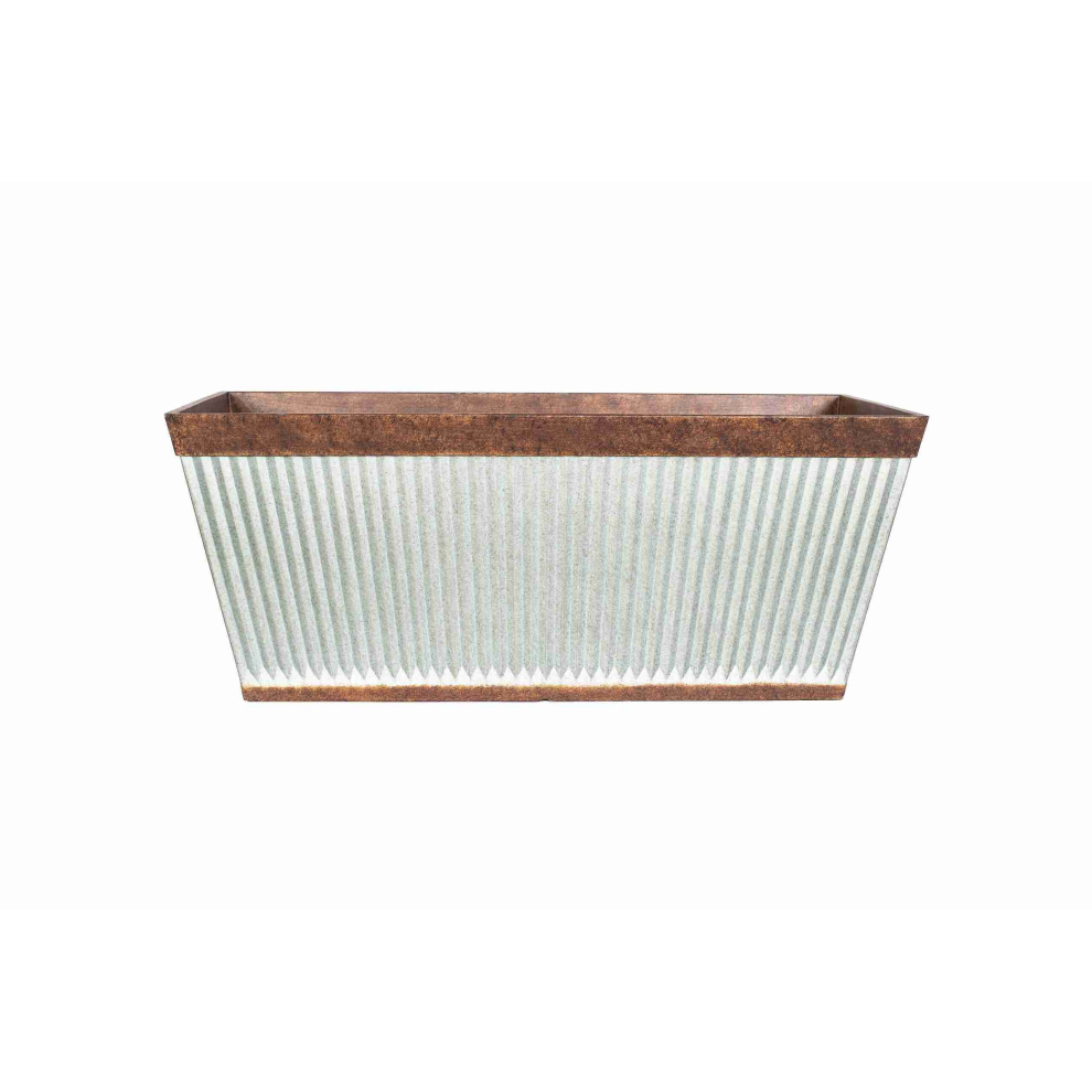 Large Plastic Copper Silver Trough Planter Window Box Flower Pot