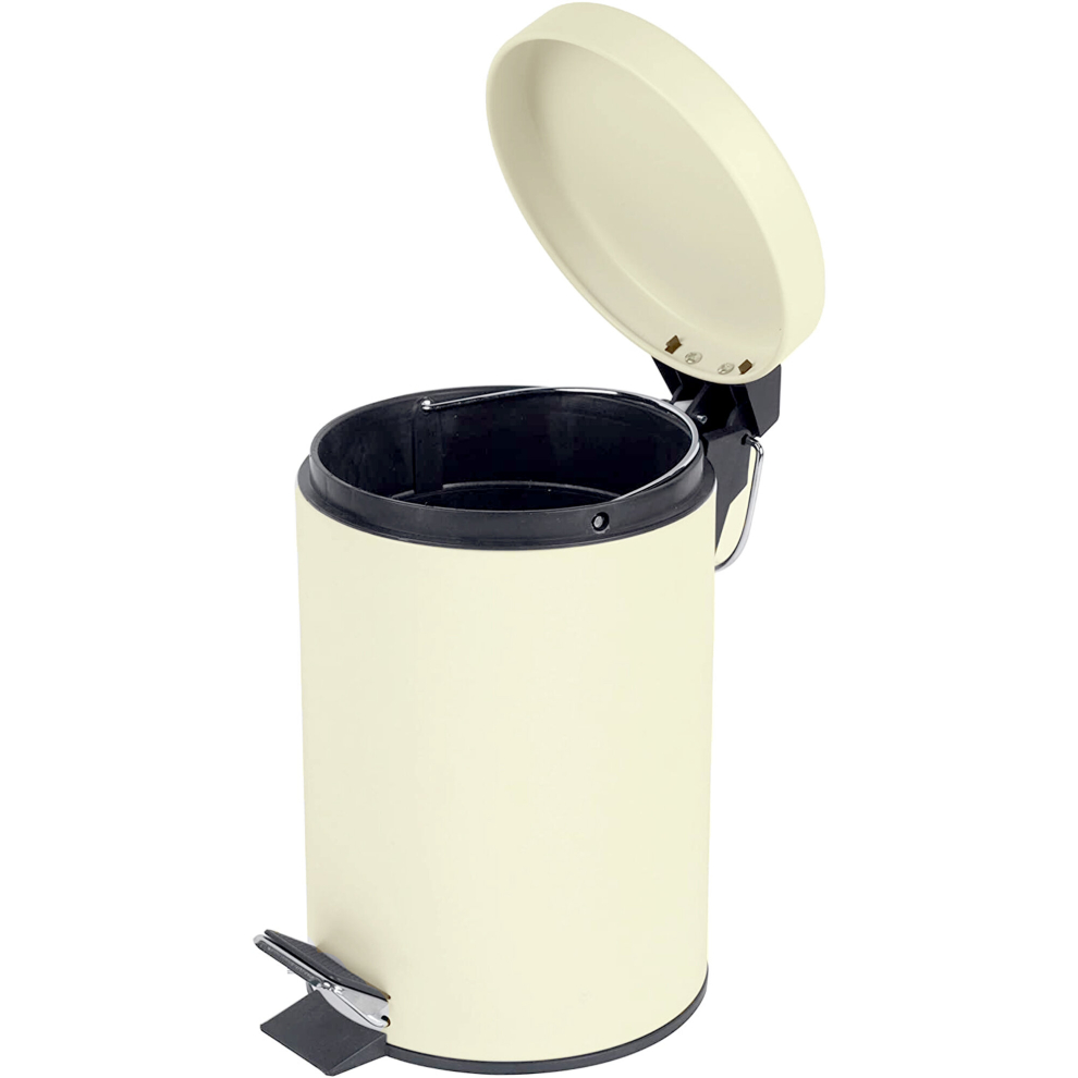(1 Pedal Bin) 3 Litre Bathroom Rubbish Waste Pedal Bin Kitchen Bathroom Toilet Litter