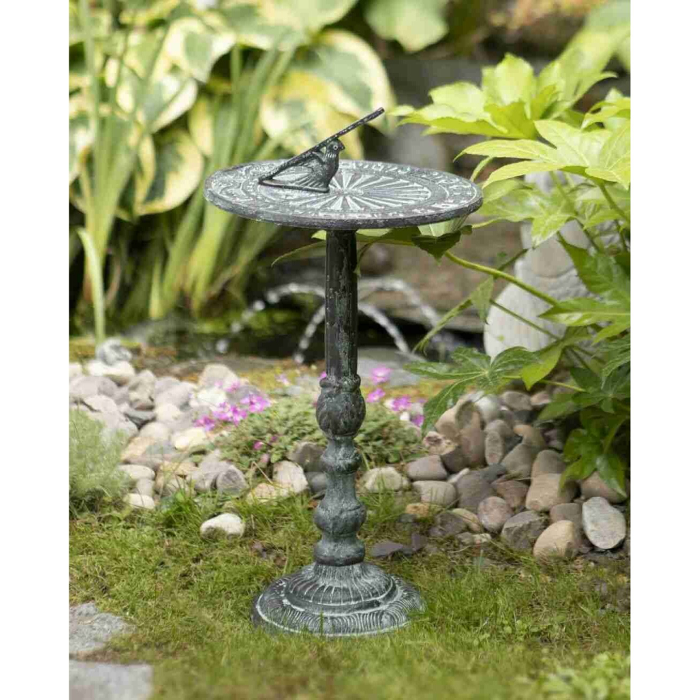 Metal Sundial Decorative Vintage Sculpture Garden Ornate Ornament