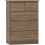 Seconique Nevada 3+2 Drawer Chest Rustic Oak Effect 5 Drawers 1