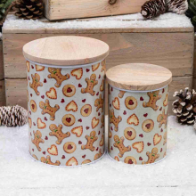 Gingerbread Man Christmas Storage Biscuit Tins