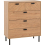 Seconique Leon 3+2 Drawer Chest Medium Oak Effect Metal Legs 1