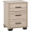 Seconique Oliver 3 Drawer Bedside Light Oak Effect 1