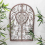 Rustic Metal Arched Wall Mirror French Shutter Heart Window 1