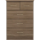Seconique Nevada 3+2 Drawer Chest Rustic Oak Effect 5 Drawers 7